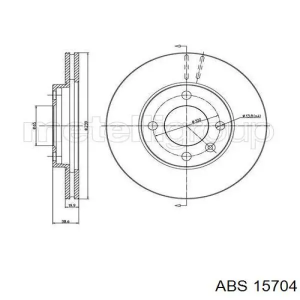 Купить 15704 ABS Ротор тормозной
