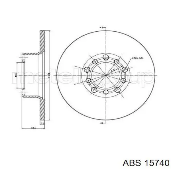 Тормоз дисковый передний ABS 15740 цена, от 28.94 USD
