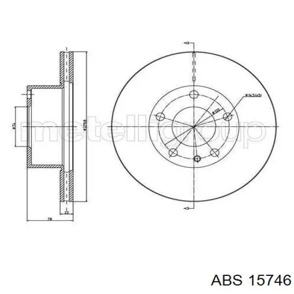 Купить 15746 ABS Ротор тормозной
