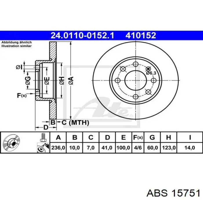Купить 15751 ABS Ротор тормозной
