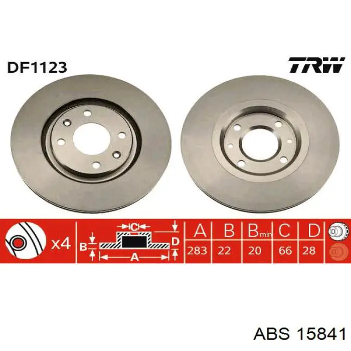 Купить 15841 ABS Ротор тормозной