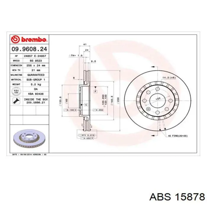 Купить 15878 ABS Ротор тормозной