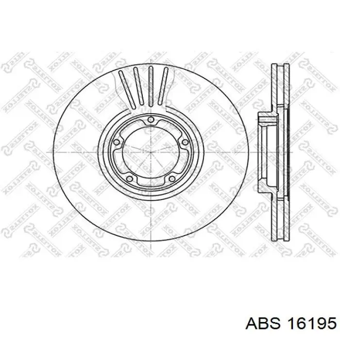 Передние тормозные диски 16195 ABS
