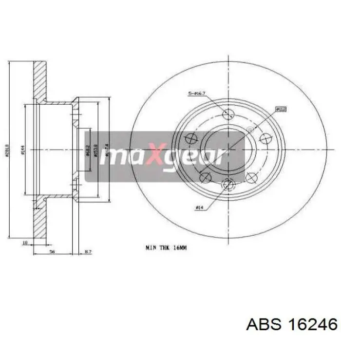 Купить 16246 ABS Ротор тормозной