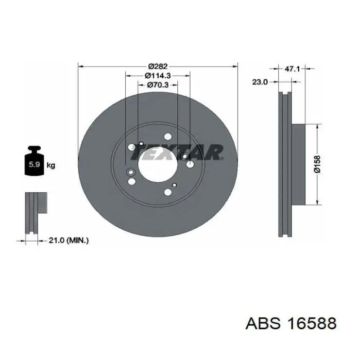 Купить 16588 ABS Ротор тормозной