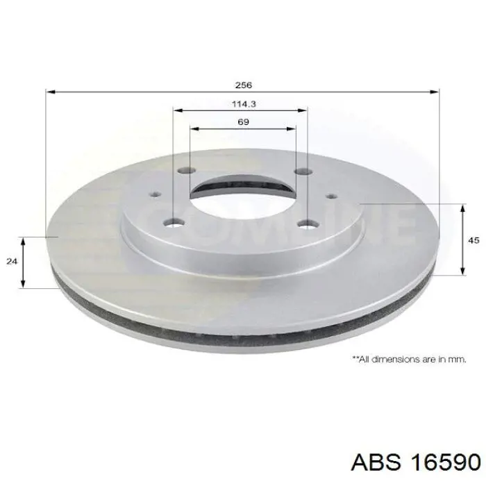 Тормоз дисковый передний ABS 16590 цена, от 29.17 USD