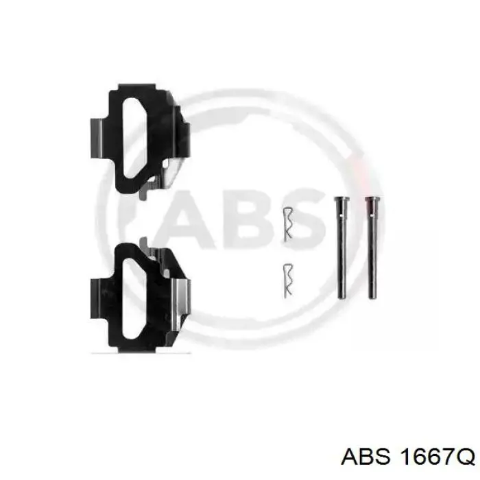 Комплект пружинок крепления дисковых колодок задних ABS 1667Q цена, от 4.36 USD