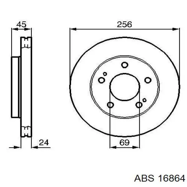 Купить 16864 ABS Ротор тормозной