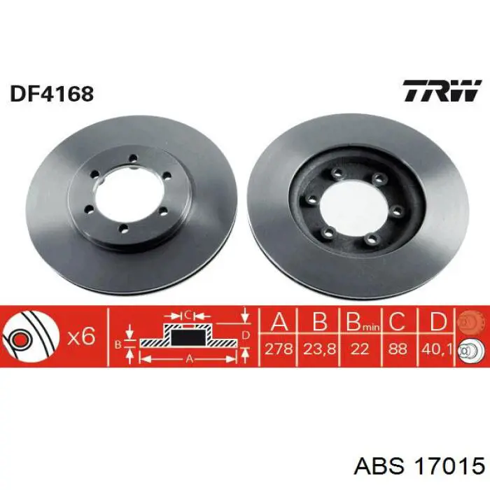 Купить 17015 ABS Ротор тормозной