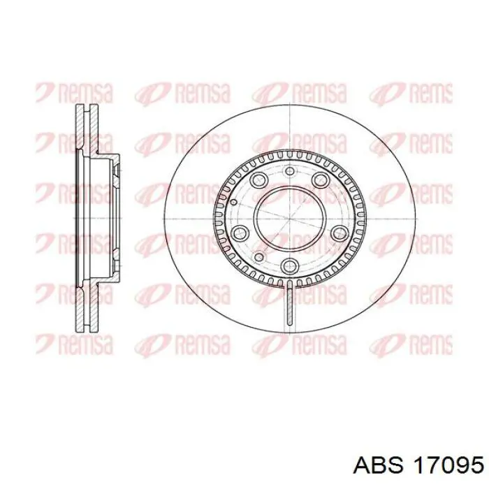 Тормоз дисковый передний ABS 17095 цена, от 32.43 USD