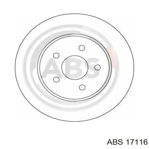 17116 ABS диск тормозной задний