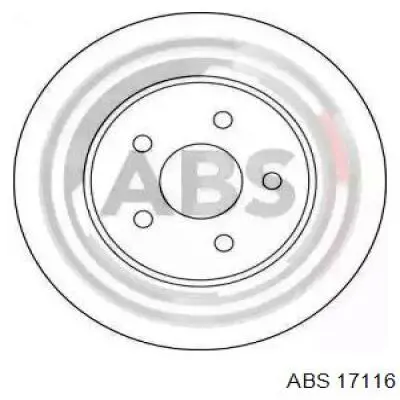 Disco de freno trasero 17116 ABS