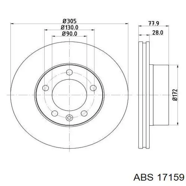 Купить 17159 ABS Ротор тормозной