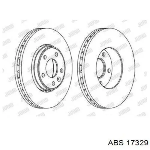 Передние тормозные диски 17329 ABS