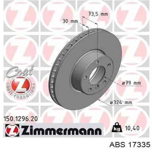 Купить 17335 ABS Ротор тормозной