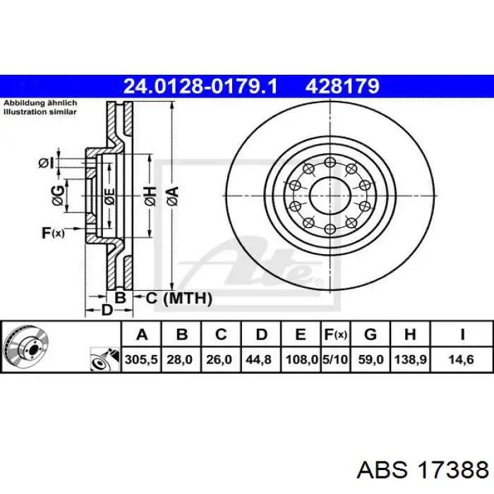 Купить 17388 ABS Ротор тормозной