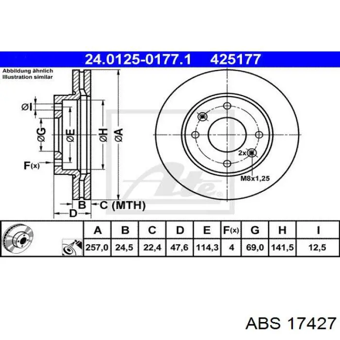Купить 17427 ABS Ротор тормозной