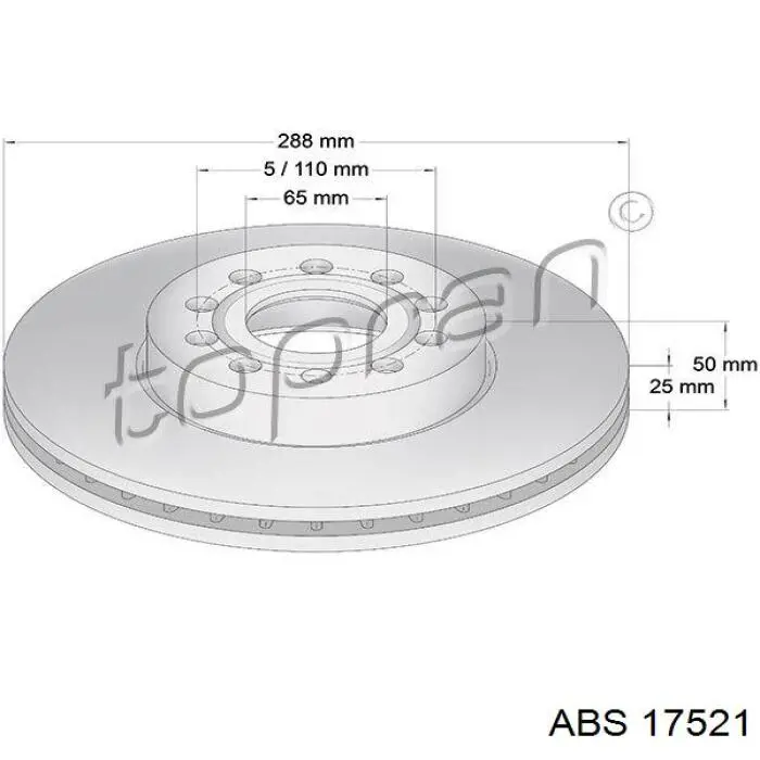 Купить 17521 ABS Ремкомплект тормозов передних