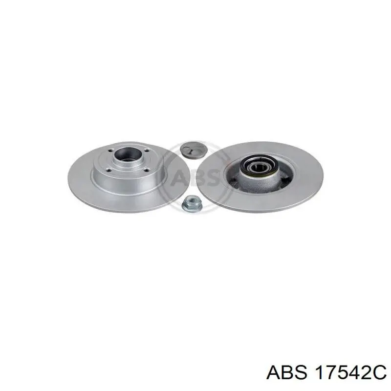 17542C ABS диск тормозной задний