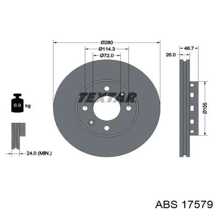 Купить 17579 ABS Ротор тормозной