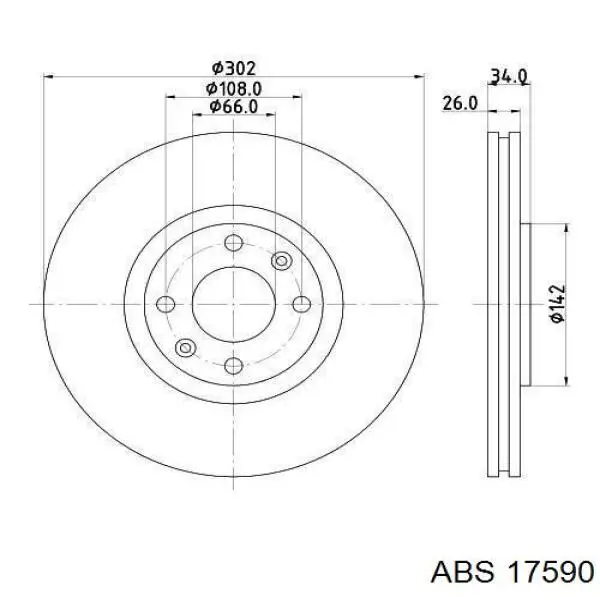 Купить 17590 ABS Ротор тормозной