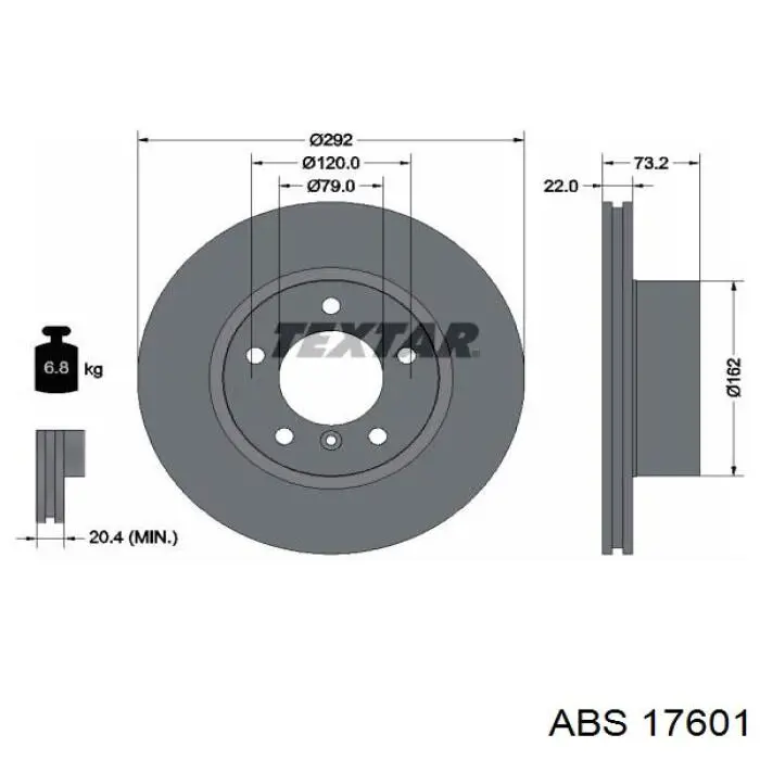 Купить 17601 ABS Ротор тормозной