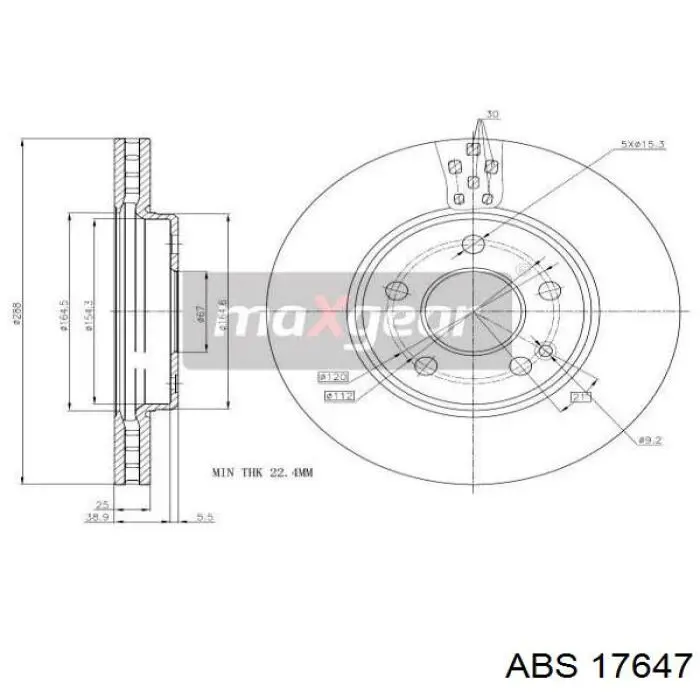 Купить 17647 ABS Ротор тормозной