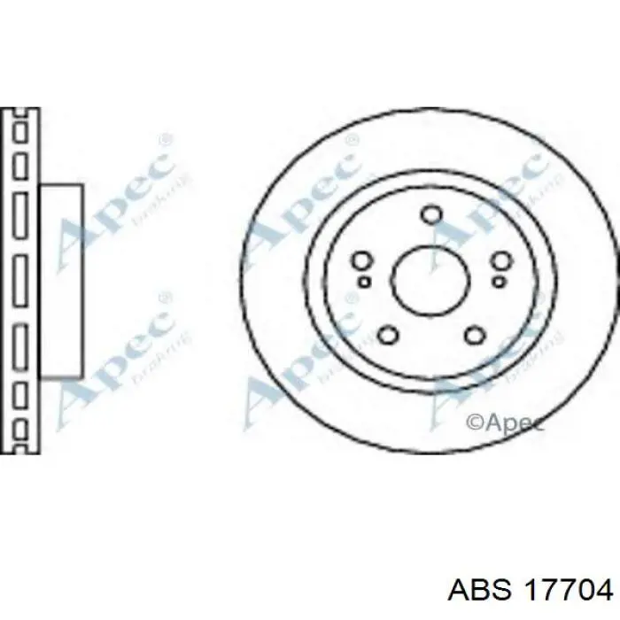 Передние тормозные диски 17704 ABS