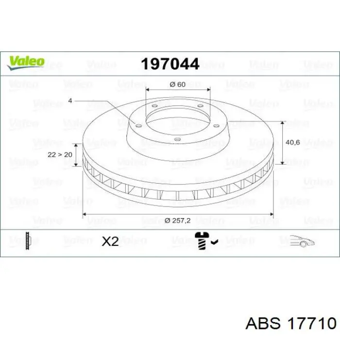 Купить 17710 ABS Ротор тормозной