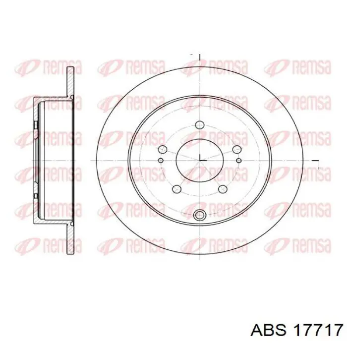 Купить 17717 ABS Диск тормозной задний