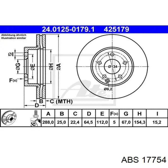 Купить 17754 ABS Ротор тормозной