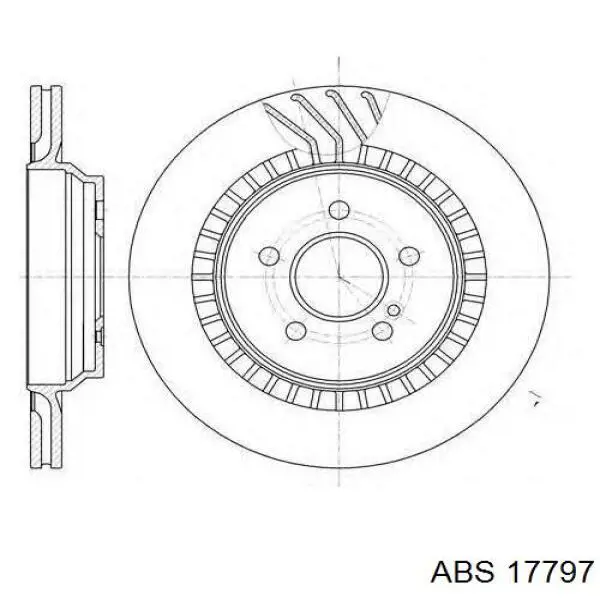 Купить 17797 ABS Диск тормозной задний