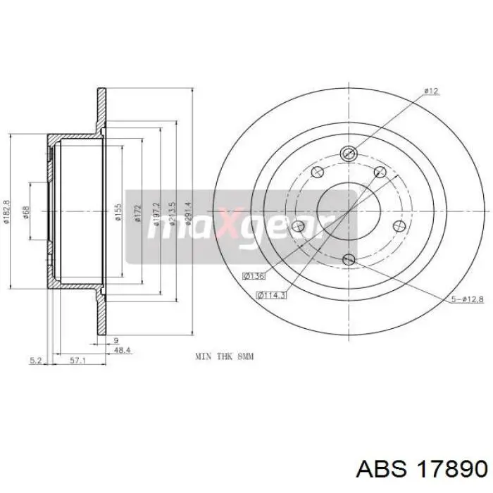 Задний тормозной диск ABS 17890 цена, от 33.22 USD