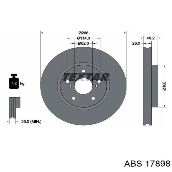 Купить 17898 ABS Ротор тормозной
