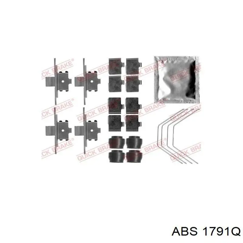 Пластина противоскрипная крепления тормозной колодки передней 1791Q ABS