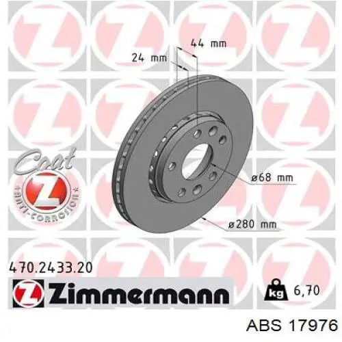 Купить 17976 ABS Ротор тормозной