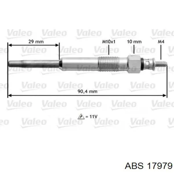 Disco de freno trasero 17979 ABS