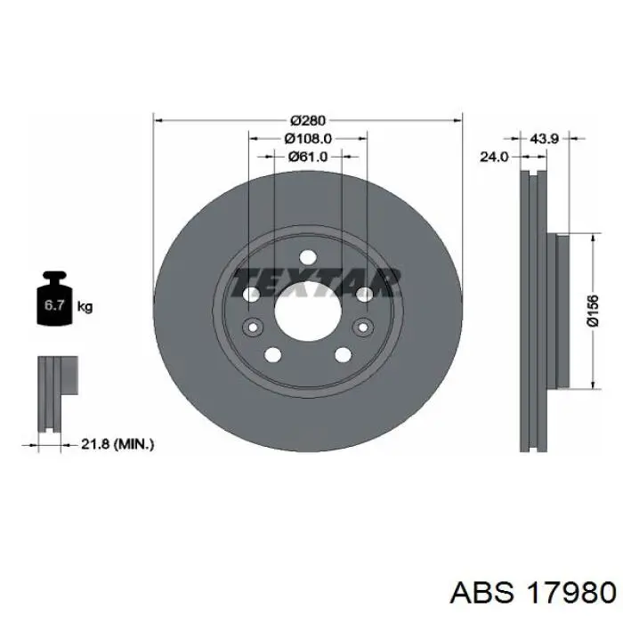 Купить 17980 ABS Ротор тормозной