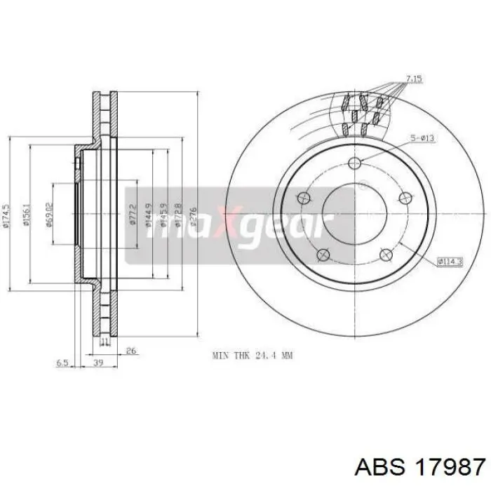Купить 17987 ABS Ротор тормозной