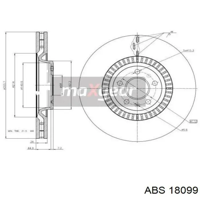 Купить 18099 ABS Ротор тормозной
