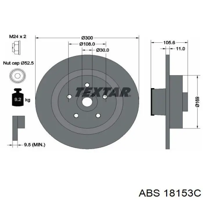 Задний дисковый тормоз Dayco KWD023D