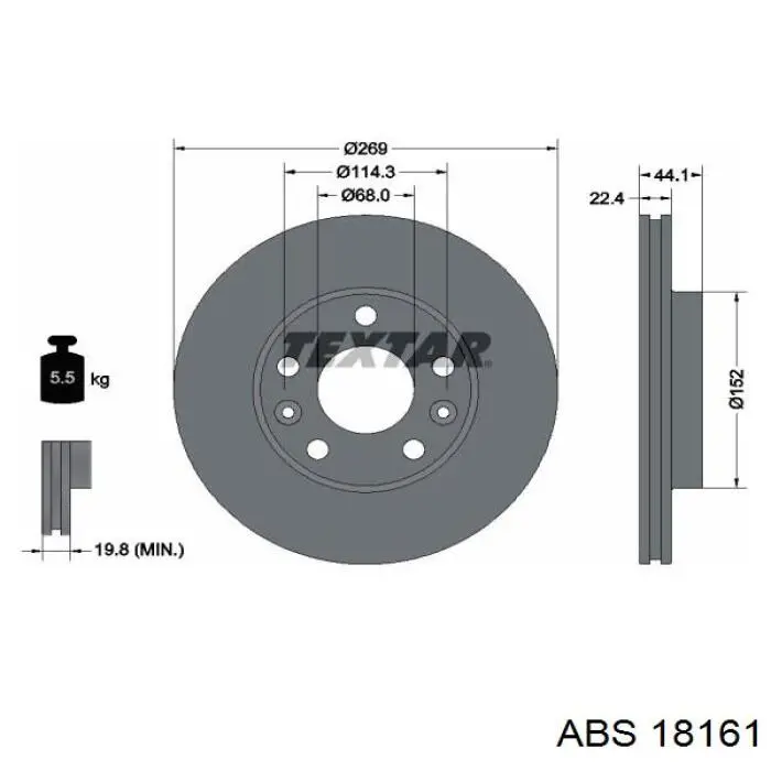 Купить 18161 ABS Ротор тормозной