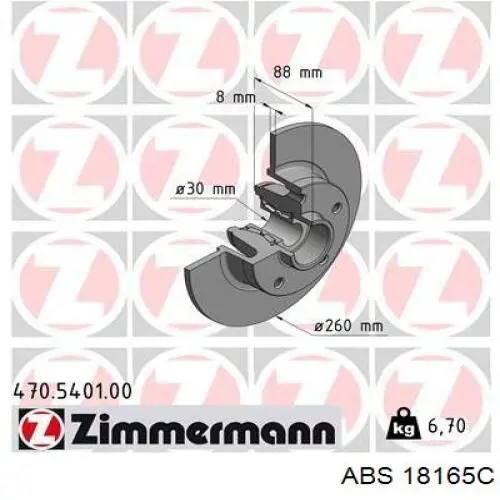 Compre 18165C ABS Disco do freio traseiro