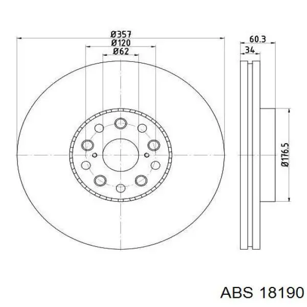 Купить 18190 ABS Ротор тормозной