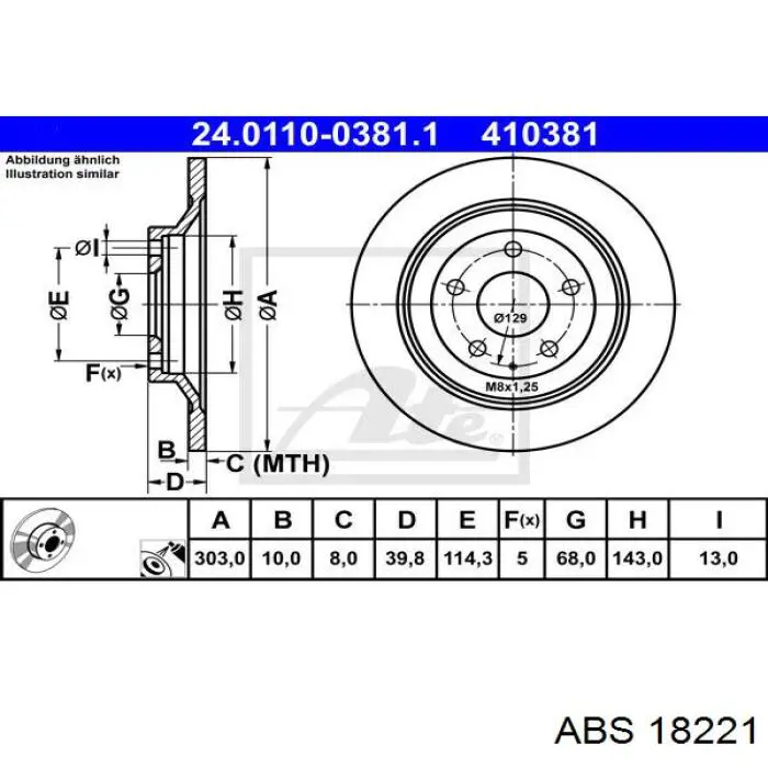 Задний тормозной диск ABS 18221 цена, от 26.81 USD