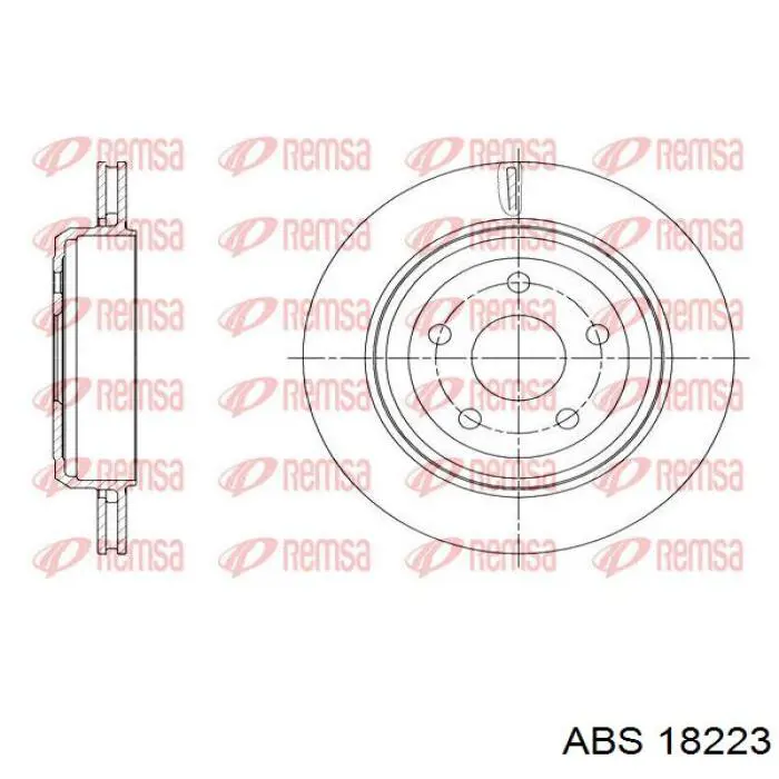 Задний тормозной диск ABS 18223 цена, от 60.28 USD