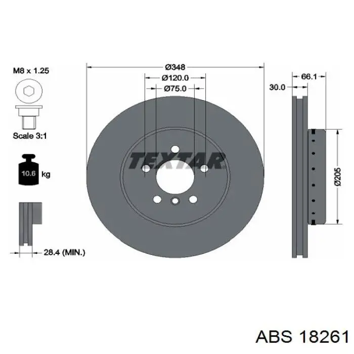 Купить 18261 ABS Ротор тормозной