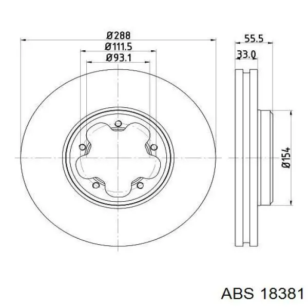 Купить 18381 ABS Ротор тормозной