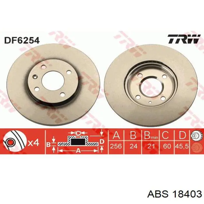 Купить 18403 ABS Ротор тормозной