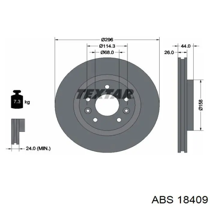 18409 ABS тормозные диски